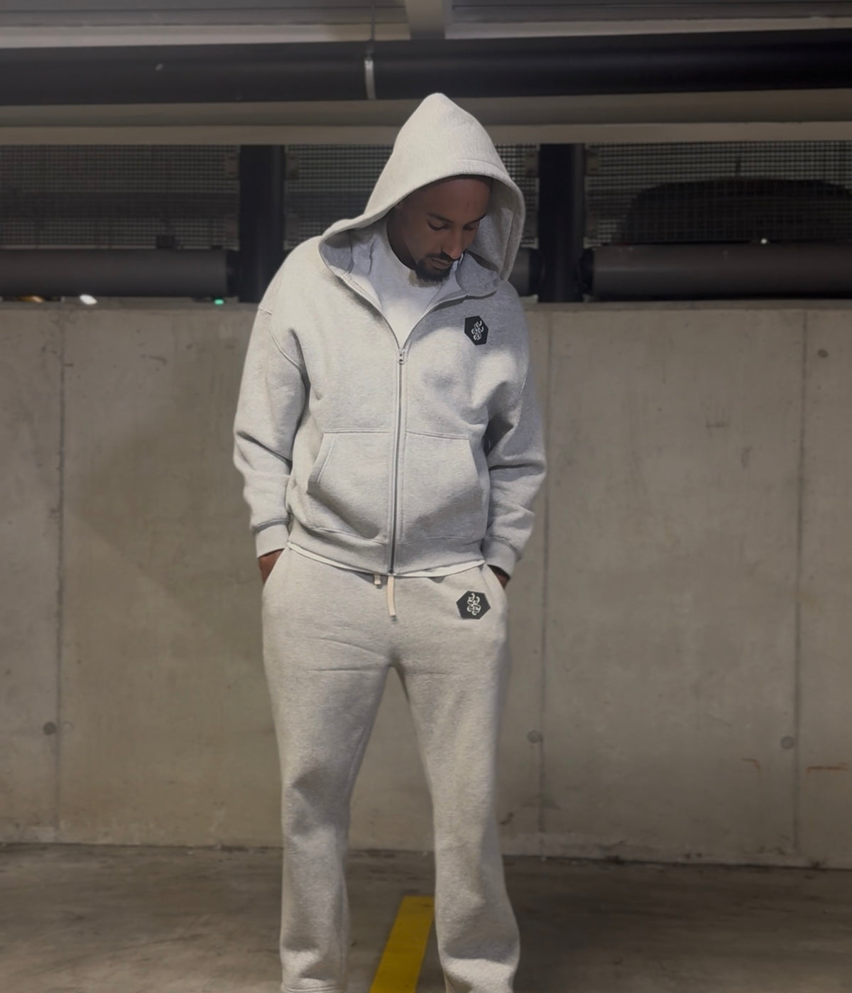 Emblem Zip Up Hoodie